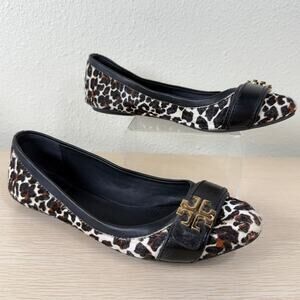 Tory Burch Eloise 2 Calf Hair Leopard Cheetah Ballet Flats Old Money Heritage 7
